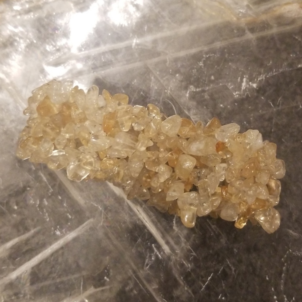 Genuine Citrine Quartz Chip Bracelet